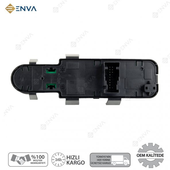 Enva PEUGEOT 207 CAM AÇMA DÜĞMESİ ANAHTARI 2006-2012 (KATLANIR AYNALI) - Resim 2