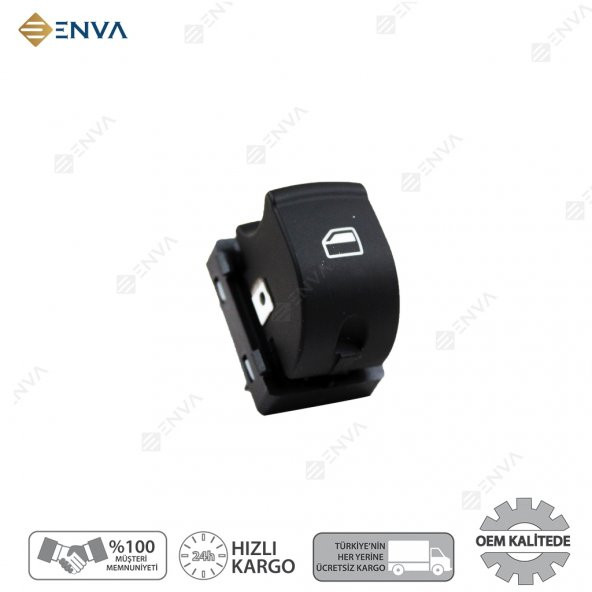 Enva AUDİ A3 / A6 / Q7 TEKLİ CAM AÇMA DÜĞMESİ ANAHTARI ürün görseli