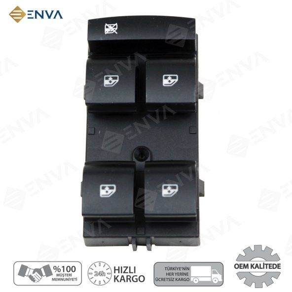 Enva OPEL ASTRA J KASA SOL ÖN CAM AÇMA DÜĞMESİ ANAHTARI 2012-2016 - Resim 3