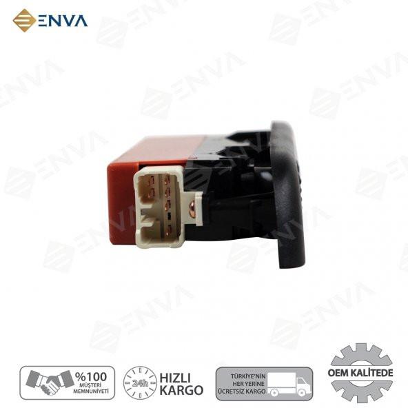 Enva ISUZU ŞAMPİYON SOL ÖN İKİLİ CAM AÇMA DÜĞMESİ ANAHTARI (SİYAH 12V) - Resim 3
