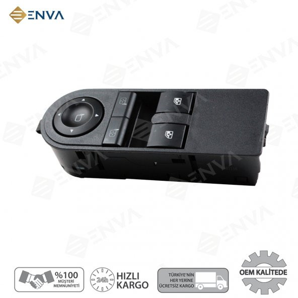 Enva OPEL ASTRA H KASA SOL ÖN İKİLİ CAM AÇMA DÜĞMESİ ANAHTARI2003-2010 - Resim 2