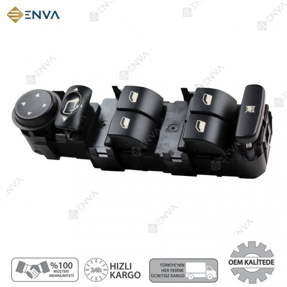 Enva CİTROEN C5 SOL ÖN DÖRTLÜ CAM AÇMA DÜĞMESİ ANAHTARI 2001-2007 - Resim 2