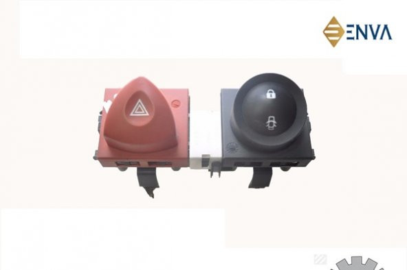 Enva Otomotiv RENAULT MEGANE 2 DÖRTLÜ FLAŞÖR DÜĞMESİ + MERKEZİ KİLİT ANAHTARI 2003-2008 ürün görseli