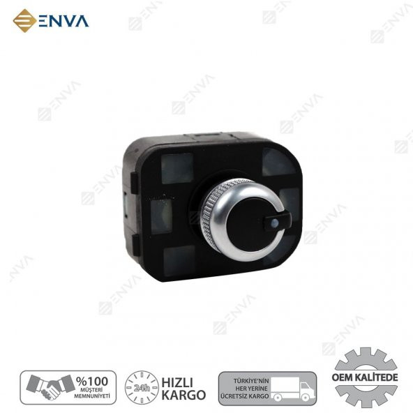 Enva AUDİ A6 KATLANIR DİKİZ AYNA AYAR DÜĞMESİ ANAHTARI KROM 2008-2011 - 4