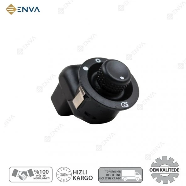 Enva RENAULT MEGANE 2 DİKİZ AYNA AYAR DÜĞMESİ KATLANIR 2003-2008 ürün görseli 1