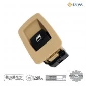 Enva BMW 3.35 SAĞ ÖN - SAĞ / SOL ARKA KAPI CAM AÇMA DÜĞMESİ 2005-2011 (BEJ) - Resim 2