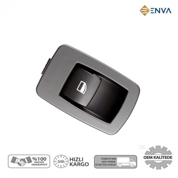 Enva BMW X3 SAĞ - SOL ARKA KAPI TEKLİ CAM AÇMA DÜĞMESİ 2004-2010 - Resim 2