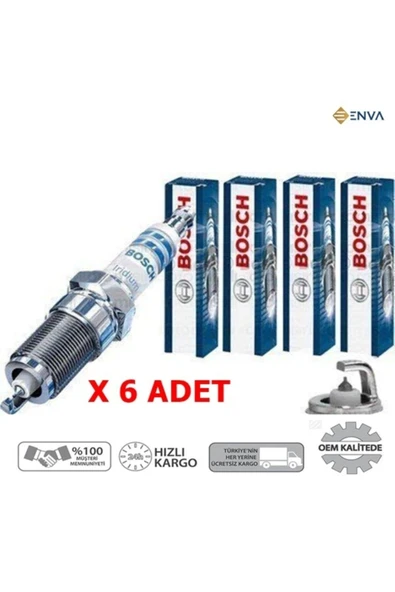 Enva Otomotiv BMW E36 KASA 3.20İ BENZİN BOSCH İRİDYUM BUJİ SETİ 1995-1999 (6 ADET) ürün görseli