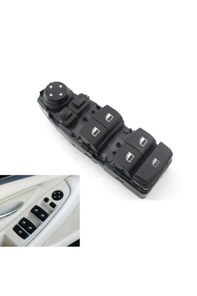 Enva Otomotiv BMW 3.18 SOL ÖN CAM AÇMA DÜĞMESİ ANAHTARI 2012-2017 (KATLANIR) - Resim 2