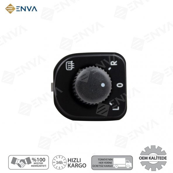 Enva VOLKSWAGEN JETTA KATLANMAZ DİKİZ AYNA AYAR DÜĞMESİ 2006-2011 ürün görseli
