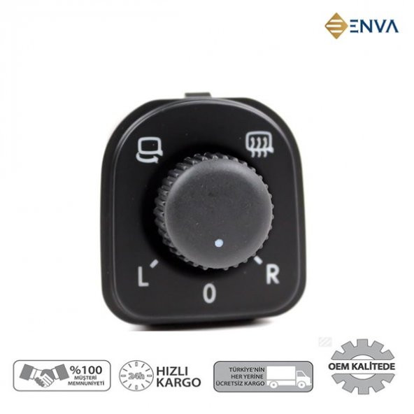 Enva VOLKSWAGEN GOLF 5 - 6 KATLANIR DİKİZ AYNA AYAR DÜĞMESİ 2005-2013
