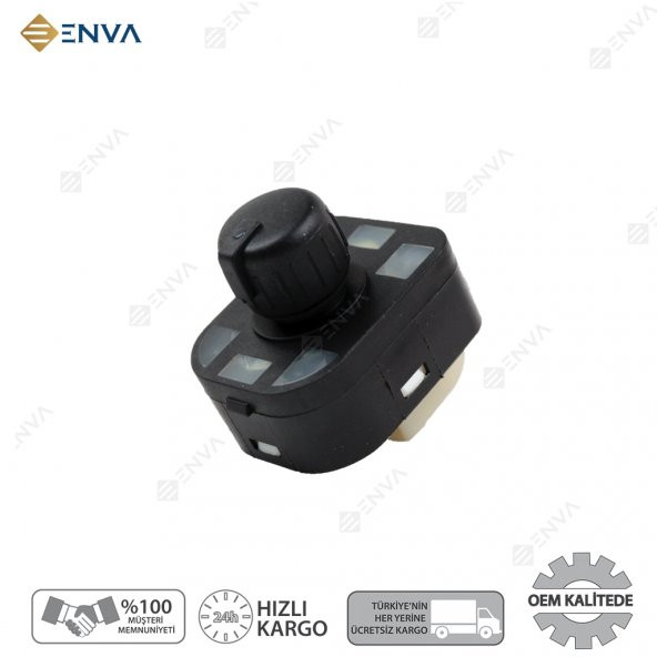Enva AUDİ A4 - A 4 KATLANIR DİKİZ AYNA AYAR DÜĞMESİ ANAHTARI 2001-2008 - Resim 2