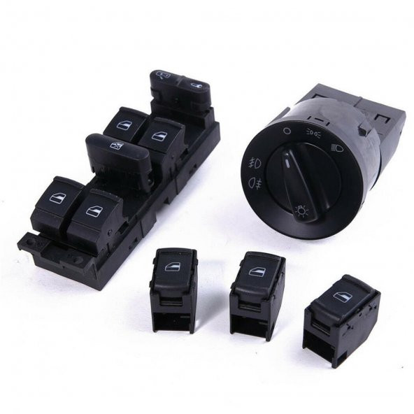 Enva Otomotiv VOLKSWAGEN BORA CAM AÇMA DÜĞMESİ + FAR ANAHTARI TAKIM 1998-2005