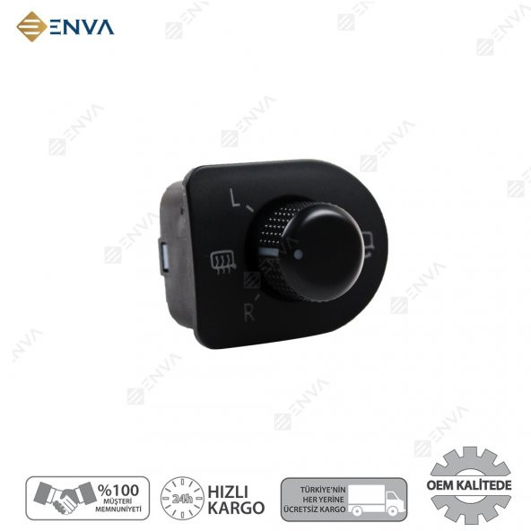 Enva VOLKSWAGEN NEW BEETLE DİKİZ AYNA AYAR DÜĞMESİ ANAHTARI 1998-2010 ürün görseli