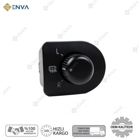 Enva VOLKSWAGEN GOLF 4 KATLANMAZ DİKİZ AYNA AYAR DÜĞMESİ 1997-2004 ürün görseli