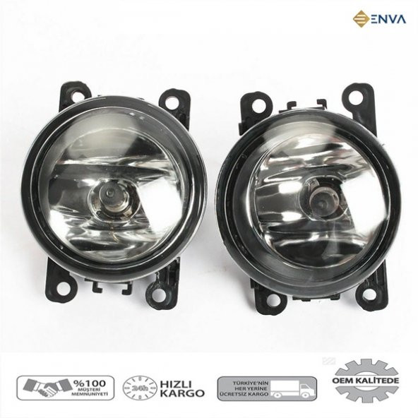 Enva Otomotiv DACİA SANDERO SOL + SAĞ ÖN SİS FARI SİS LAMBASI TAKIMI 2012-2017 - 4