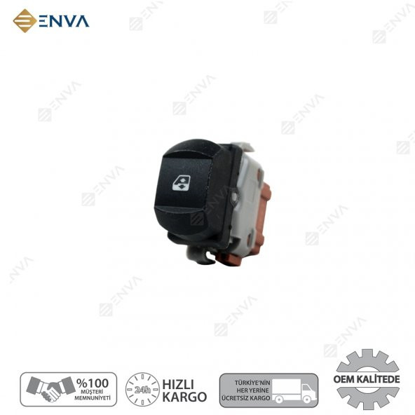 Enva RENAULT LAGUNA 2 SAĞ ÖN CAM AÇMA DÜĞMESİ ANAHTARI 2003-2009 - Resim 2