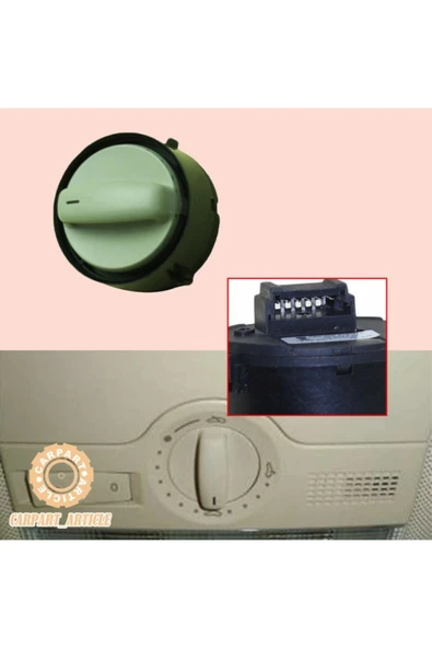 Enva Otomotiv SKODA OCTAVİA SUNROOF - SANRUF AÇMA DÜĞMESİ ANAHTARI 1998-2010 BEJ - Resim 3