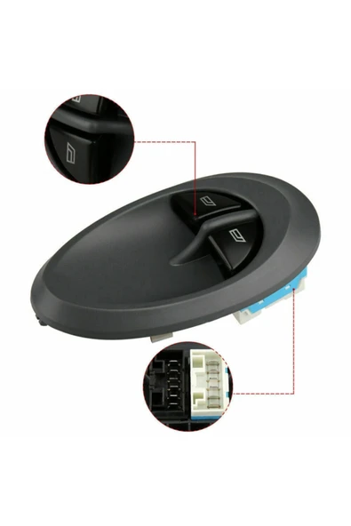 Enva Otomotiv İVECO DAİLY SOL KAPI  CAM AÇMA DÜĞMESİ ANAHTARI 1999-2005 - Resim 3