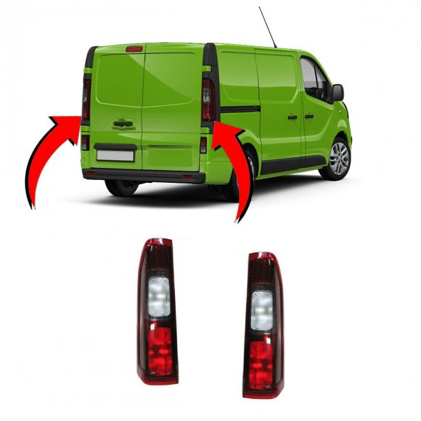 Enva RENAULT TRAFİC SAĞ - SOL ARKA FAR STOP LAMBASI TAKIMI 2015-2020 - Resim 2