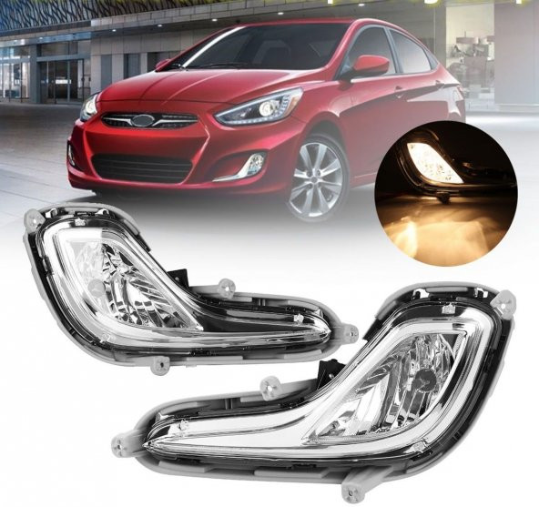 Enva Otomotiv HYUNDAİ ACCENT BLUE SAĞ + SOL ÖN SİS FARI LAMBASI TAKIM 2011-2018 AMPULLU ürün görseli