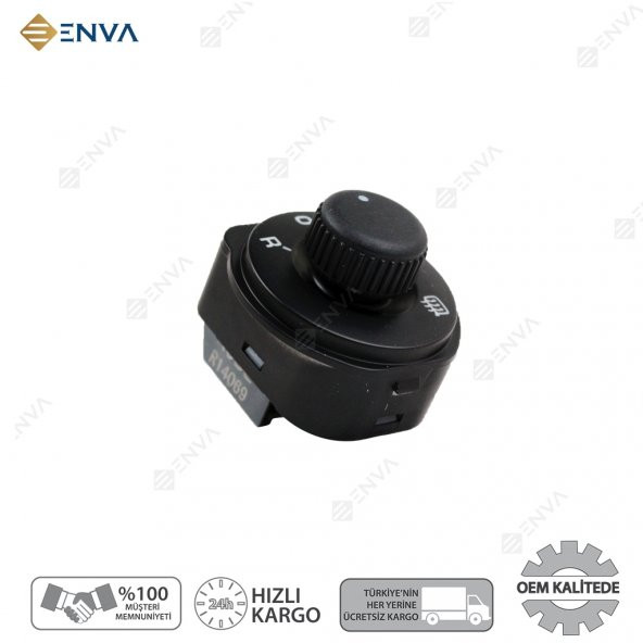 Enva SKODA RAPİD DİKİZ AYNA AYAR DÜĞMESİ ANAHTARI 2013-2018 (ISITMALI) - Resim 2