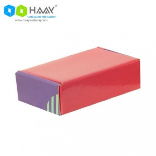HAAY AMBALAJ 14x8x4cm Ofset Desenli Kutu - Lacivert Yeşil Bordo ( 25 ADET) - 1