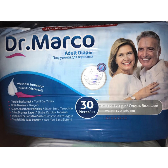 DR Marco Yetişkin Hasta Bezi Belbantlı XLarge 30 Adet