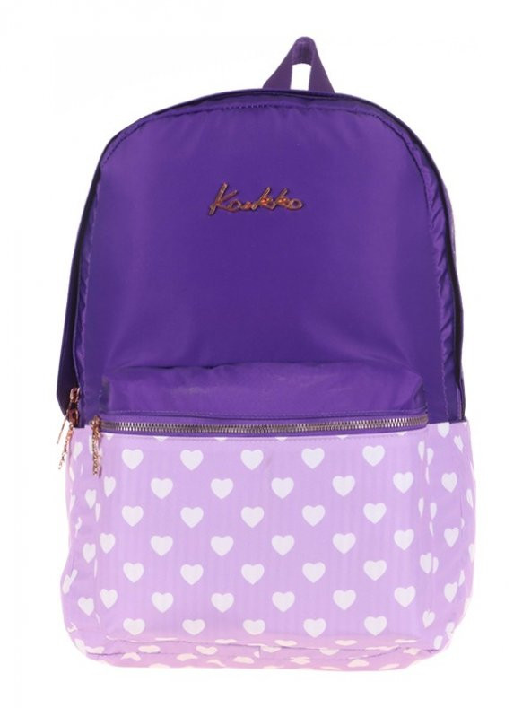 Kaukko Soft Floral Sırt Çantası Purple K1492