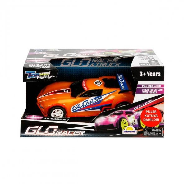 84515 Sesli ve Işıklı Glo Racer Çek Bırak Araba 18 cm -1 adet fiyatıdır - 2