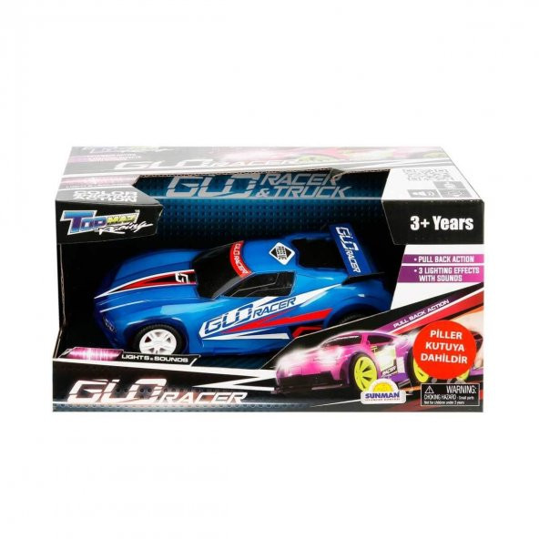 84515 Sesli ve Işıklı Glo Racer Çek Bırak Araba 18 cm -1 adet fiyatıdır - 4