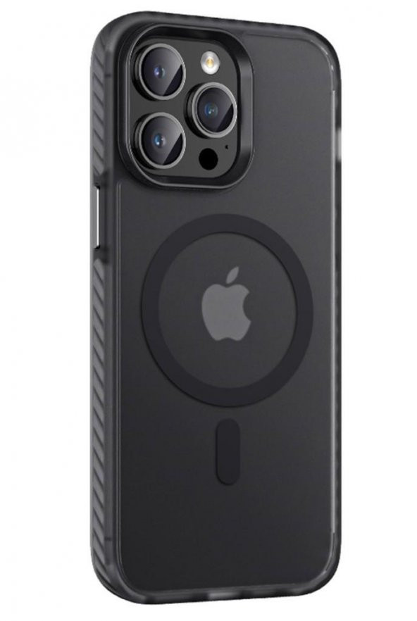 Apple iPhone 14 Pro Kılıf Mat Yüzey Wireless Şarj Özellikli Locik Kapak