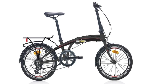 Carraro Flexi 108 V-fren 20"Jant  8 Vites Katlanır Bisiklet Siyah Kırmızı