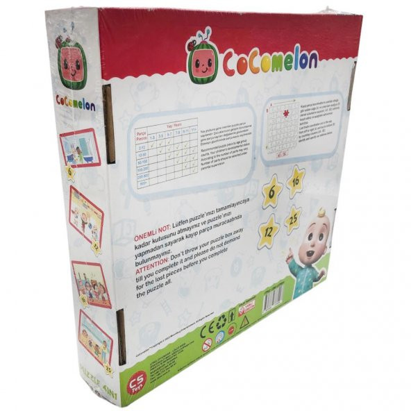 Laço Kids Cocomelon 4 in 1 Puzzle CO7899, Çocuklar İçin Eğitici Puzzle - 2