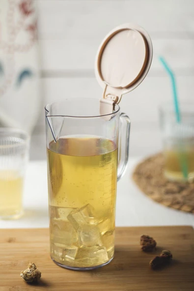 Akrilik Ölçekli 1 Lt Sürahi & Ölçü Kabı (Buzdolabı Kapak Rafına Sığar) - Resim 6