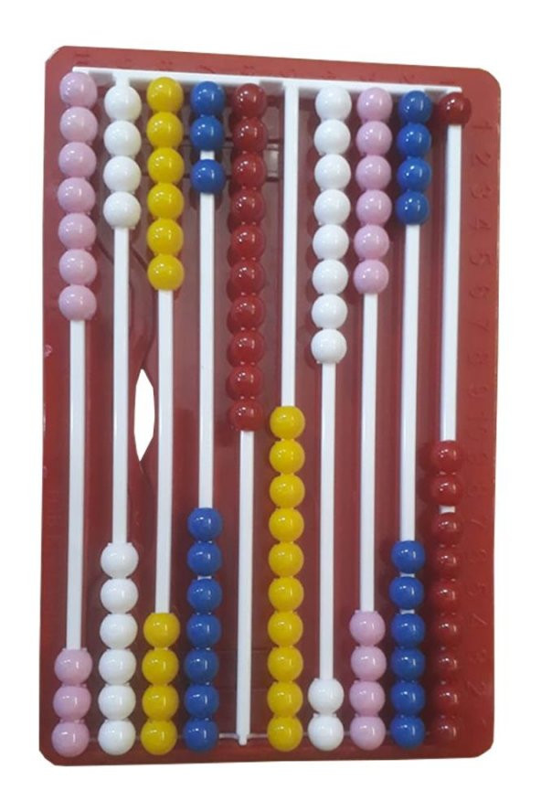 Raylı Mishap Kırmızı Renk 1 Adet Sayı Sayma Boncuğu Lüks Renkli Abaküs Okul Öncesi 1. Sınıflar İçin - 2