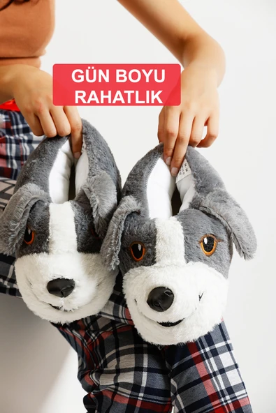 Devida Orjinal Yumuşak Taban Sevimli Köpek Panduf - 7