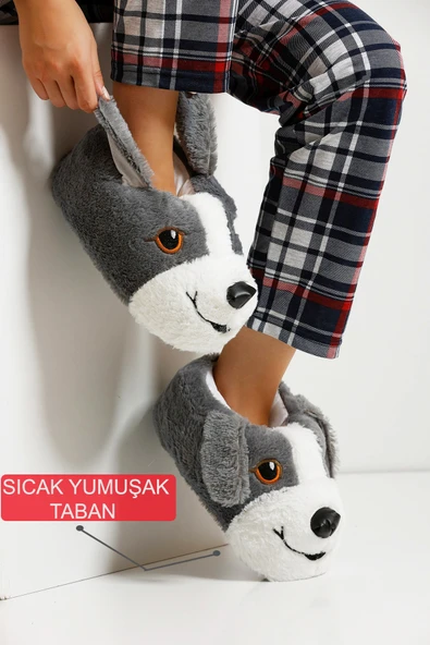 Devida Orjinal Yumuşak Taban Sevimli Köpek Panduf - 5