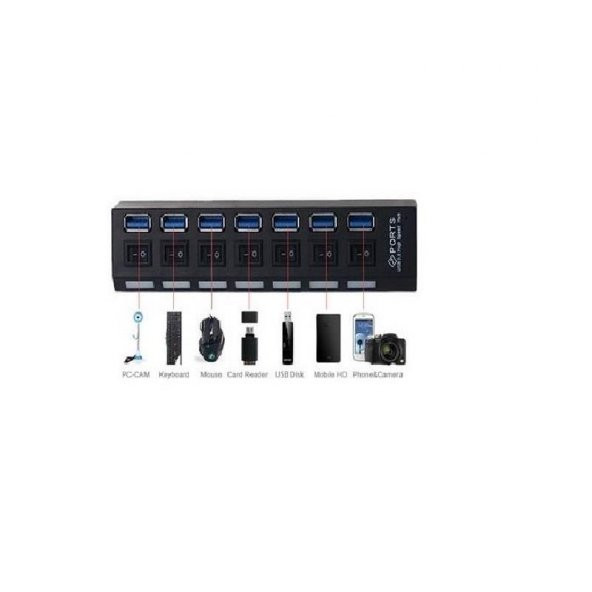 7 Port Usb 3.0 Hub Çoklayıcı Çoğaltıcı Switch - 6