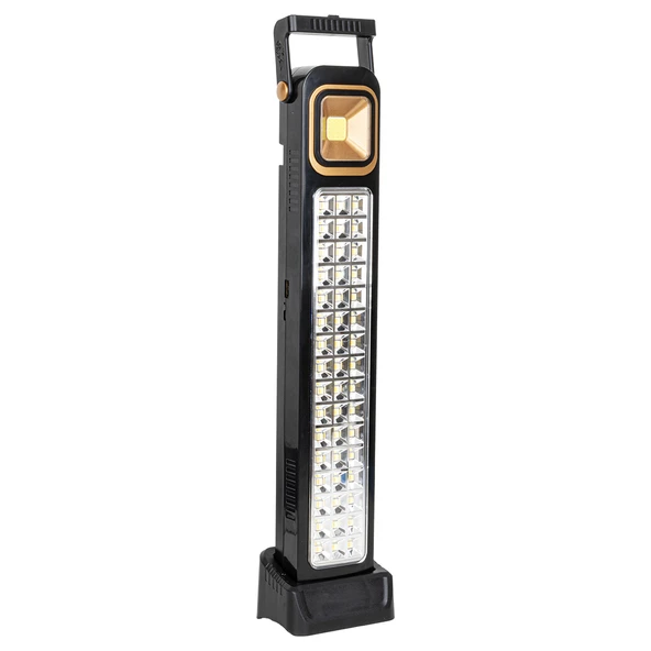 Powermaster Ledli Solar Güneş Enerji Panelli Şarjlı Işıldak 48 Ledli Kamp Ve Ev Tipi Lamba Aydınlatma Gün Işığı Beyaz - 1