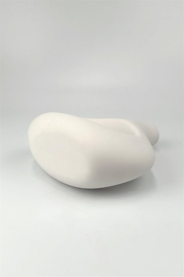 Asimetrik Vazo Seramik Bisküvi (Ham Ürün) - Resim 3