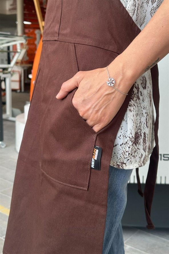 Barren Atölye Önlüğü - Kahverengi - Resim 2