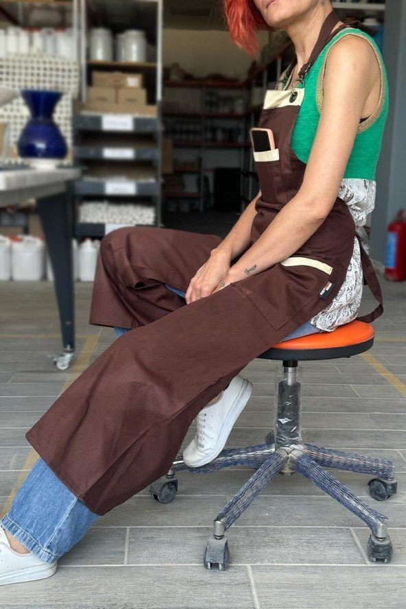 Refsan Giyilebilir Atölye Önlüğü - Kahverengi ürün görseli