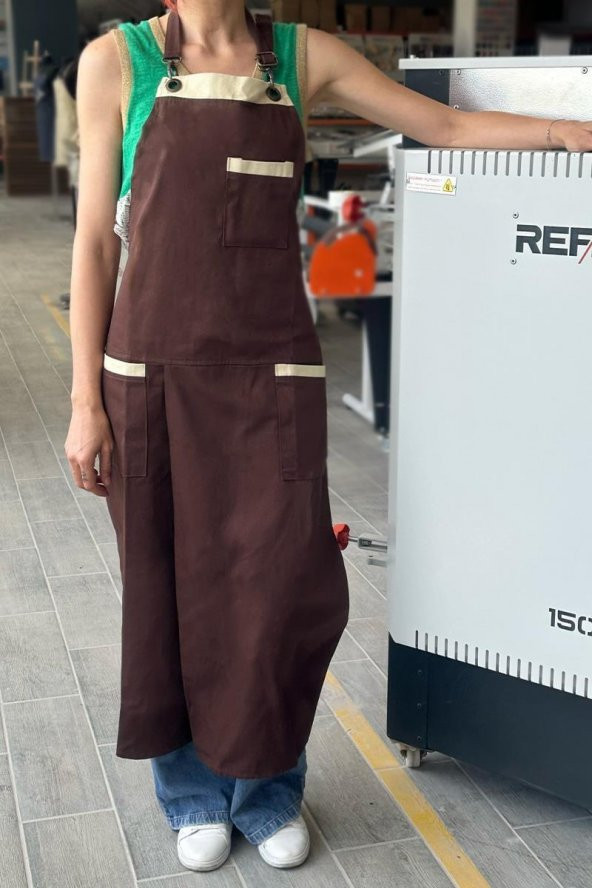 Refsan Giyilebilir Atölye Önlüğü - Kahverengi - Resim 6