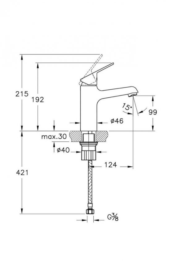 Artema Serenity A42914 Yüksek Lavabo Bataryası, Krom - 5