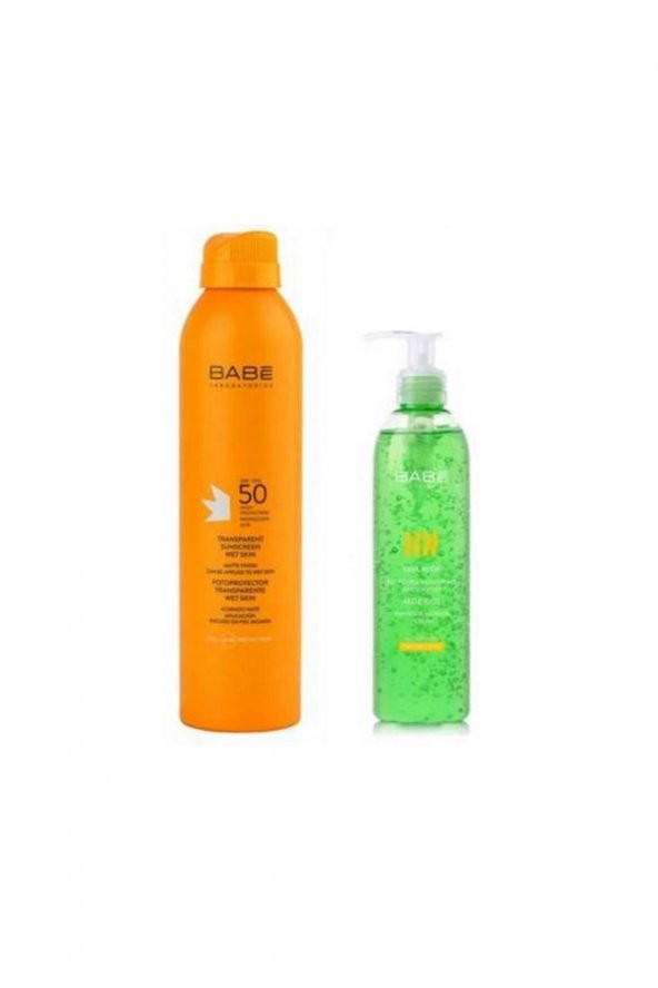 Transparent Sunscreen Wet Skin Spf50 200 ml + Aloe Gel
