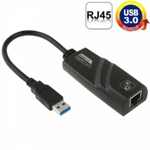 Polham Usb 3.0 To RJ45 Ethernet Adaptörü Usb Dönüştürücü 10-100-1000Mbps USB To RJ45 Ethernet Kablo