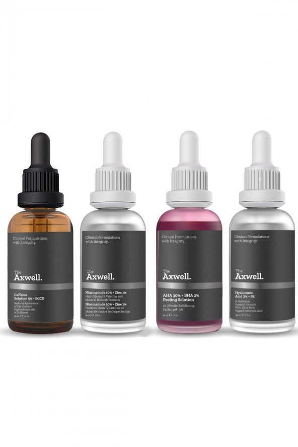 4lü Serum Seti (CAFFEİNE 5 EGCG,HYALURONİC ACİD2 B5,AHA30 BHA2, NİACİNAMİDE10 ZİNC1) - 2