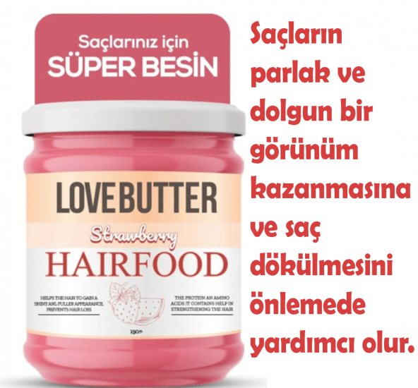 Strawberry & Watermelon Hair Food, Çilek & Karpuz Saç Maskesi 190 ml