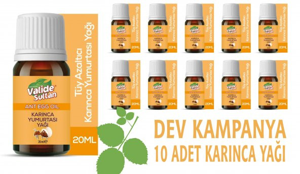 Tüy Azaltıcı Karınca Yumurtası Yağı 20 ML 10LU